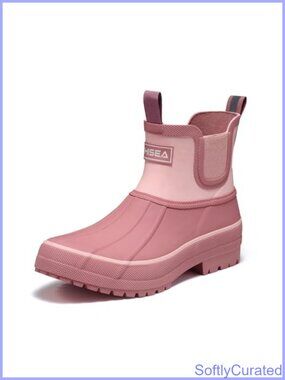 Waterproof Rubber Chelsea Rain Boots Ankle Garden Shoes